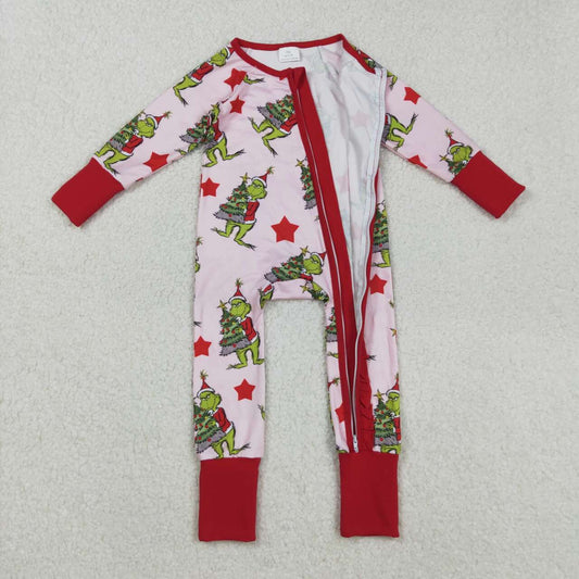 Halloween Red Cartoon long sleeves Baby Romper LR2496