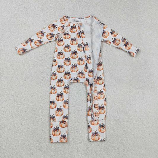 Halloween Pumpkin long sleeves Baby Romper LR2557