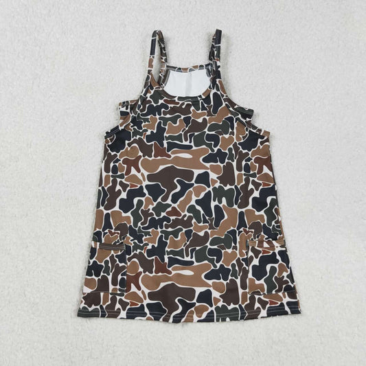 Camo Athletic Bow Girls dresse GSD2721