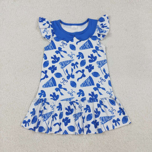 Football Go Team Blue Girls Dress GSD2782