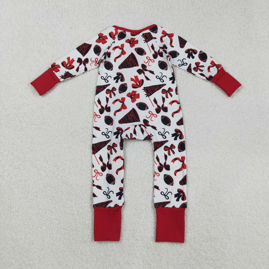 football GO team full zip baby romper LR2512