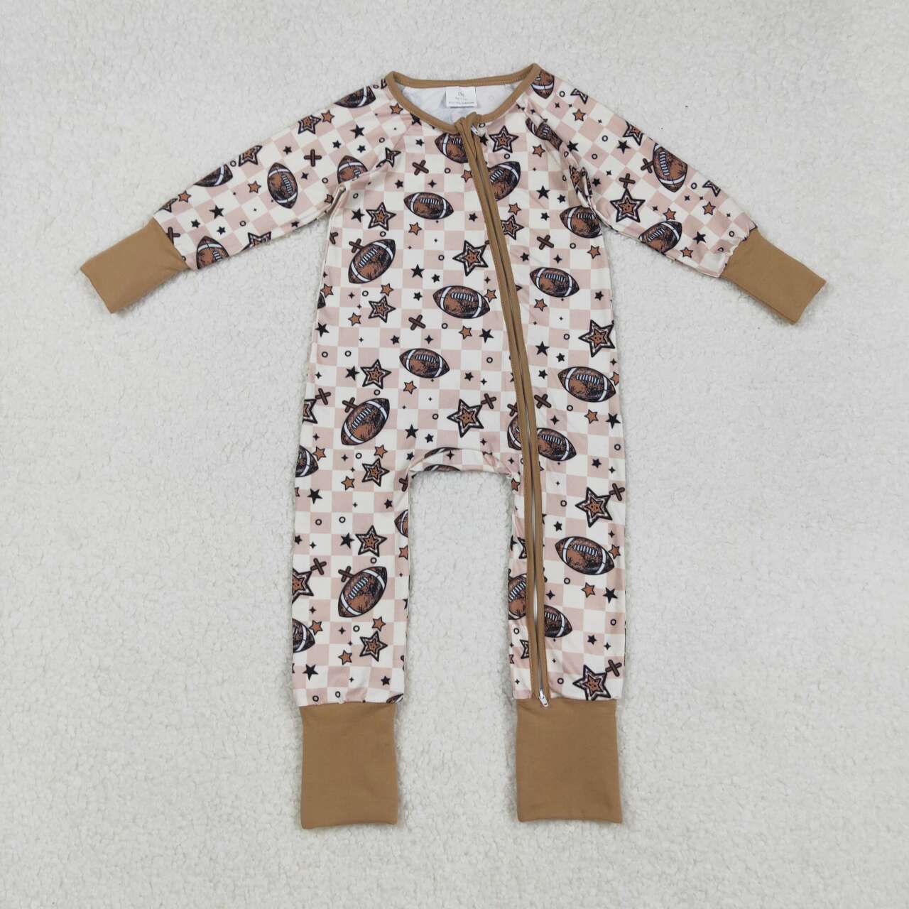 Baseball Star full zip Baby Romper LR2548
