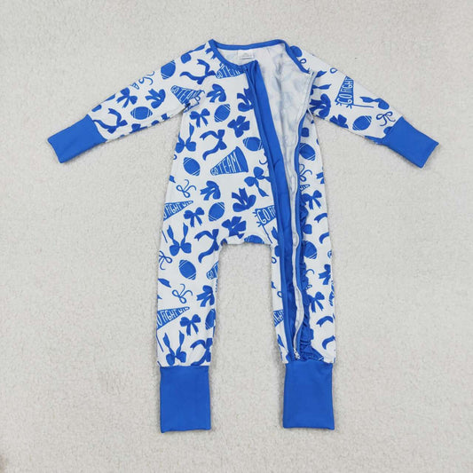 Baseball go team full zip Baby Romper LR2511