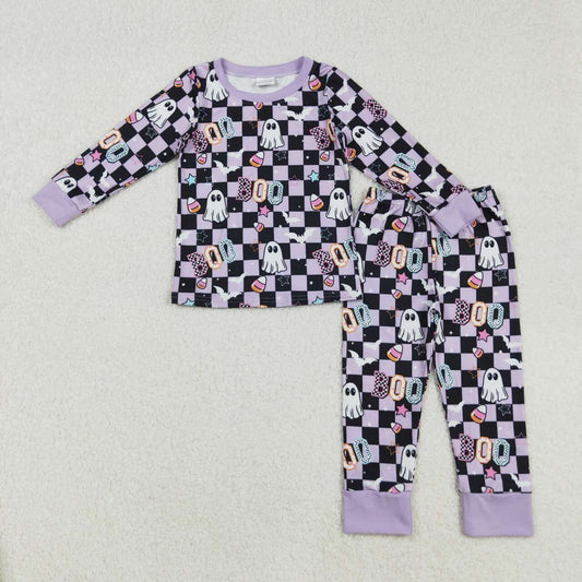Halloween Purple Ghost Cartoon Kids pajamas GLP2684