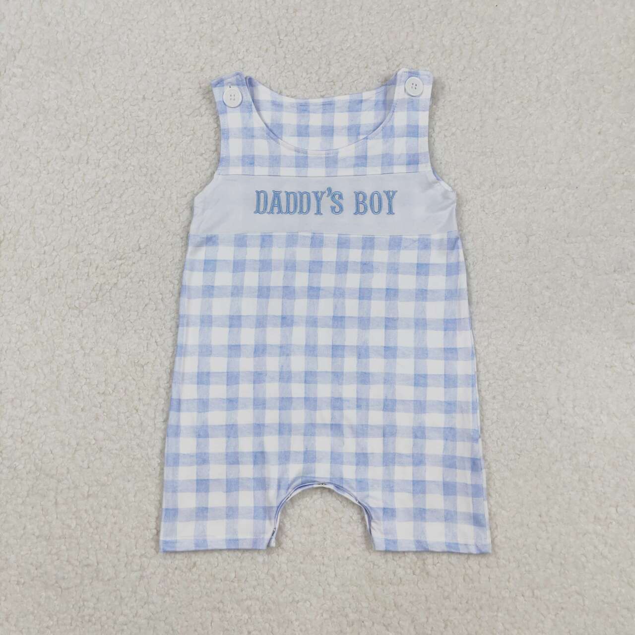 Plaid embroidered DADDY'S Baby Romper SR2945