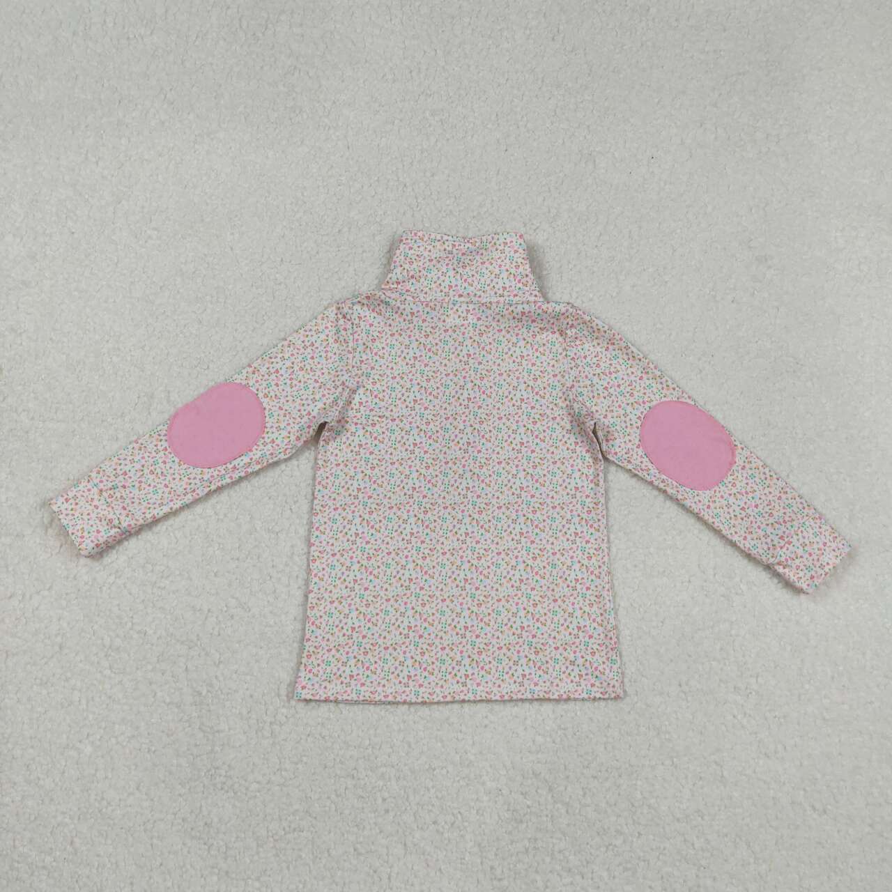 floral half Zip Pullover