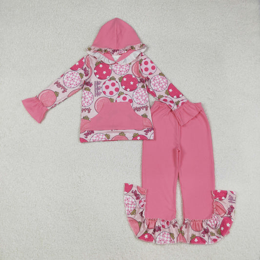 Christmas pink lights jogger Set