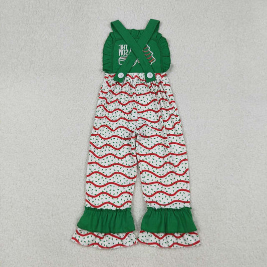 Christmas cake tree embroidery Jumpsuit SR3178