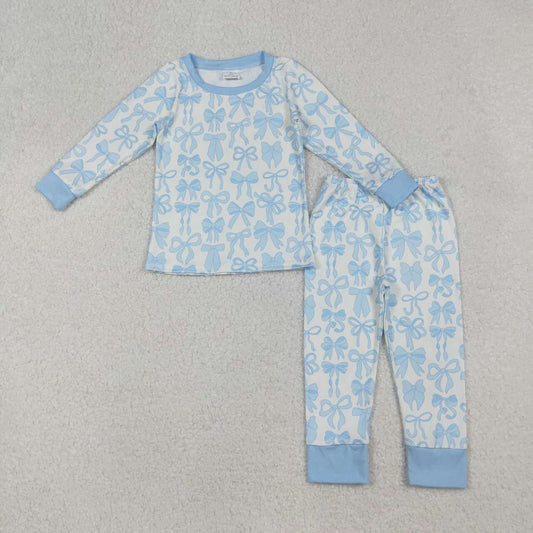 Blue Bow Cartoon Kids pajamas GLP2724
