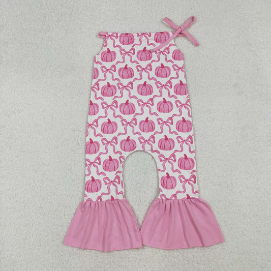 Pink pumpkin print Girls Jumpsuit SR3200