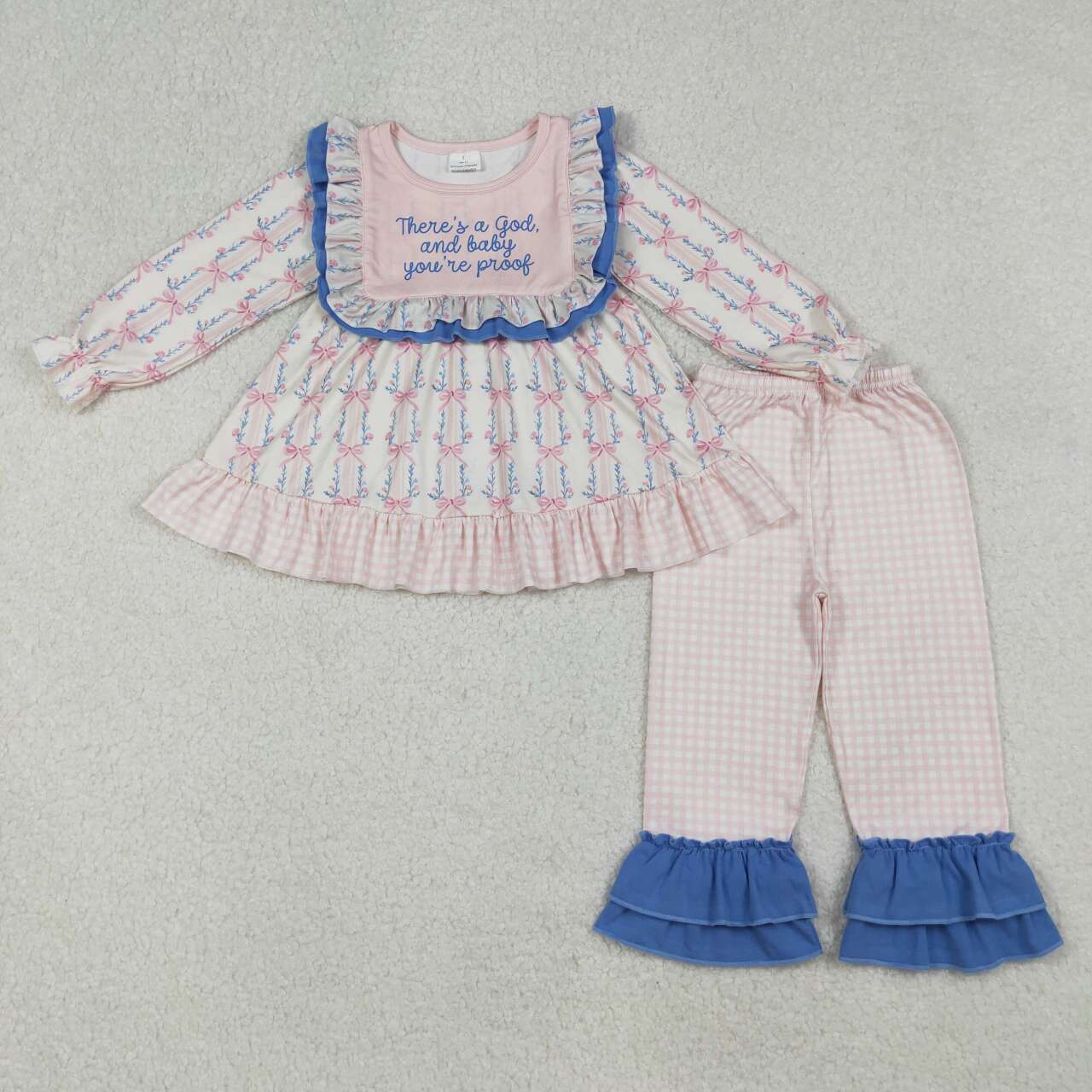 Fall Pink Bow Pumpkin Girls Set GLP2379