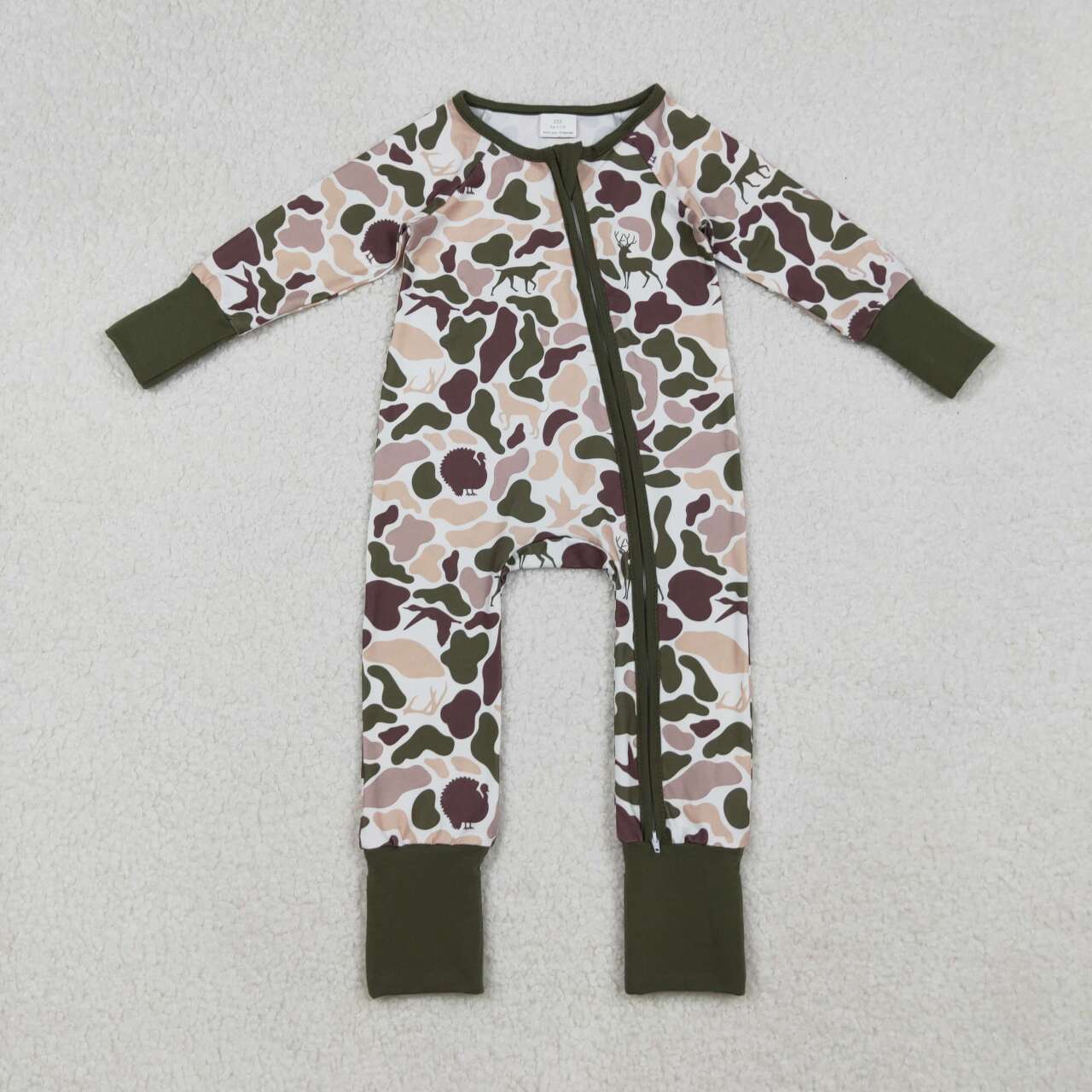hunting Duck Camo full zip Baby Romper LR2590