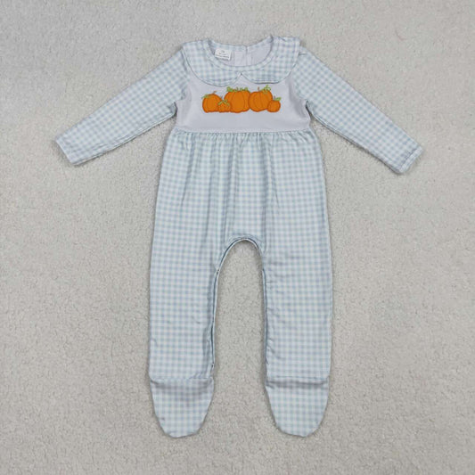 halloween Embroidery pumpkin Baby Romper LR2560