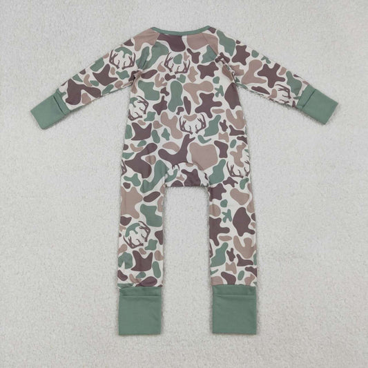 Camo Duck Zipper Baby Romper LR2582