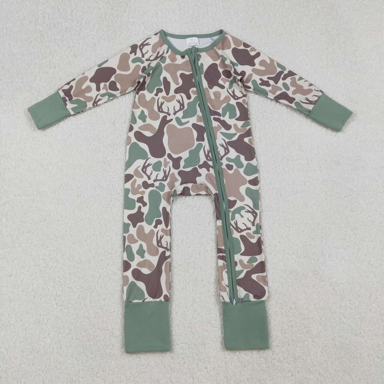 Camo Duck Zipper Baby Romper LR2582