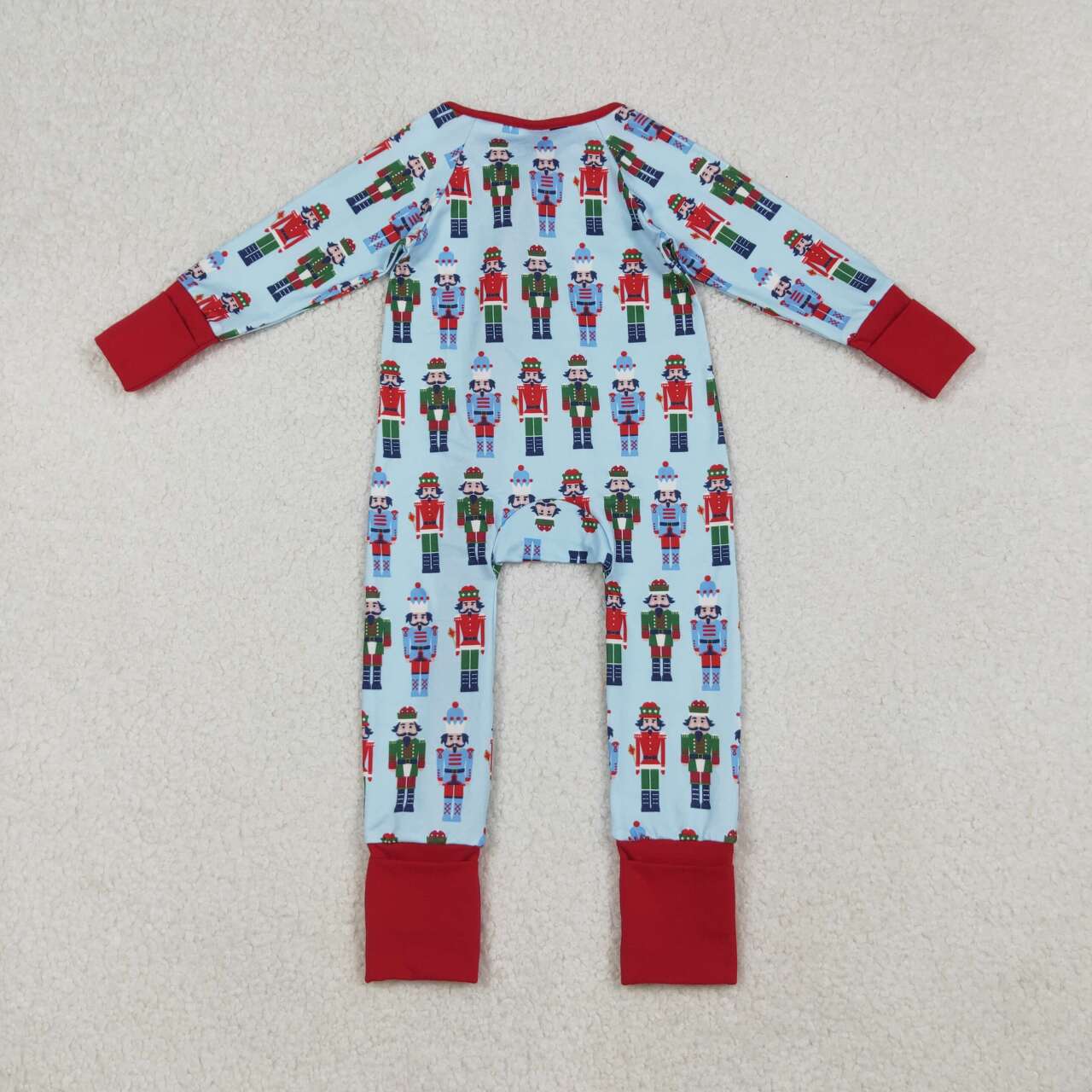 Christmas blue cartoon Zipper Baby Romper LR2599