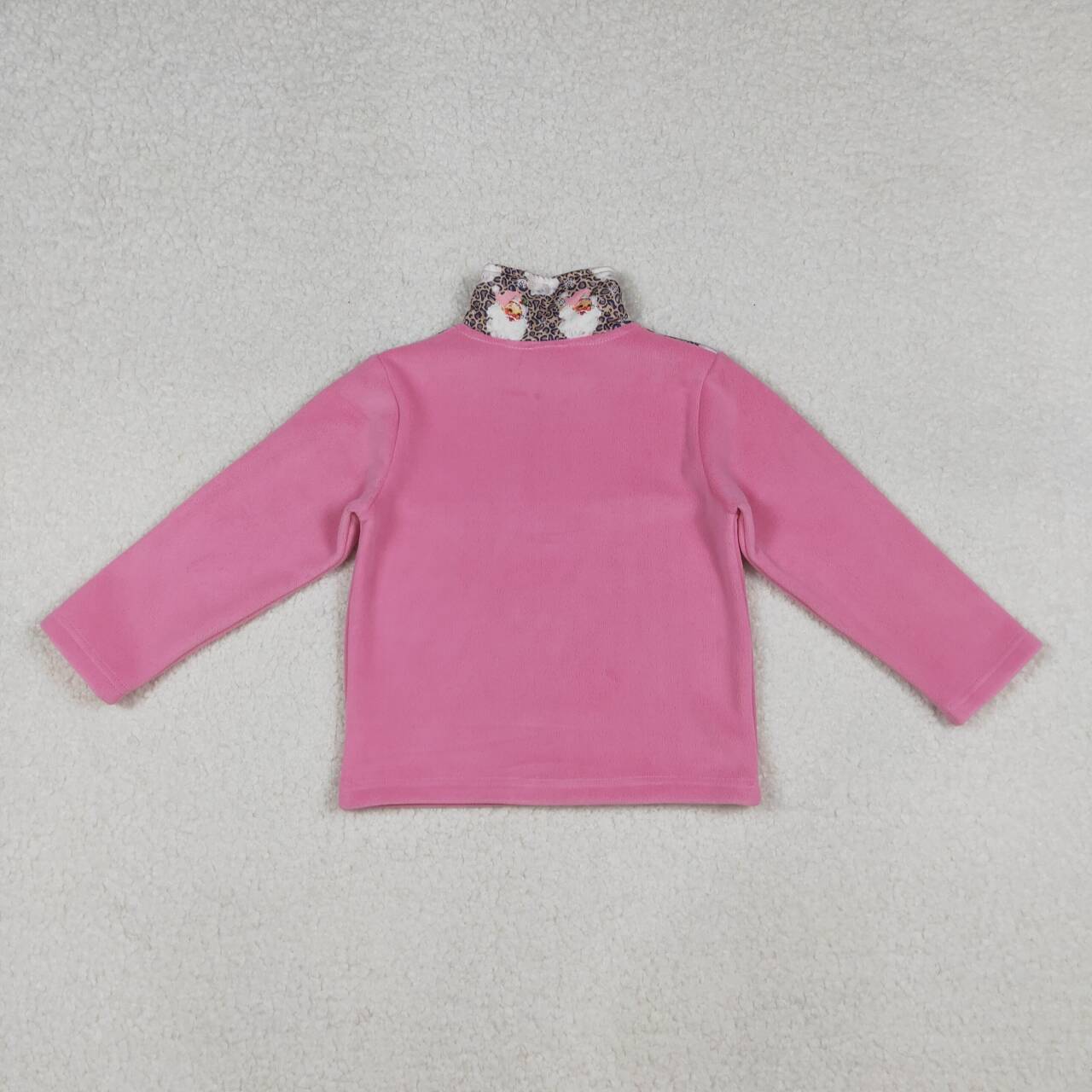 Christmas Leopard Santa Half zip Sherpa GT1151