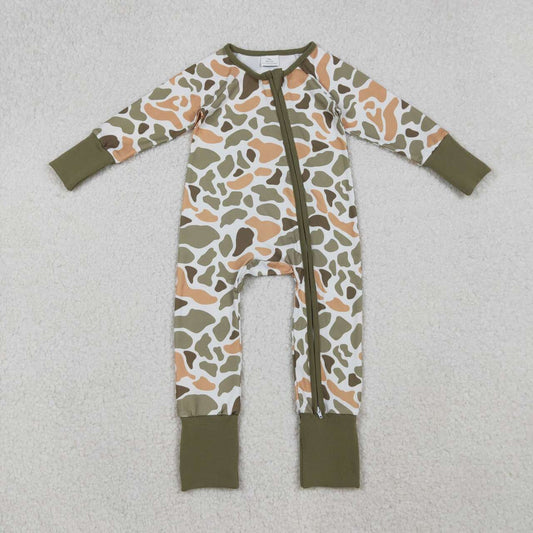Camo Zipper Baby Romper LR2578