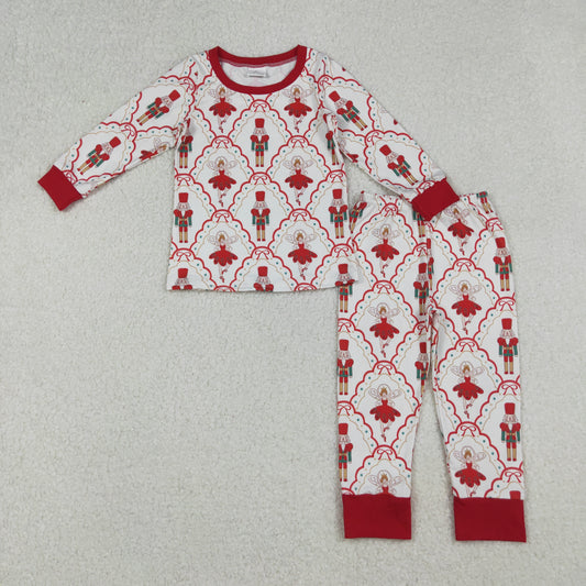 Christmas red long sleeve kids pajamas