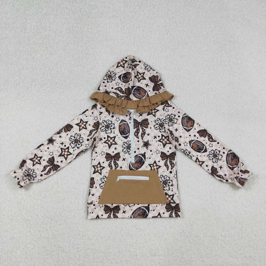 Baseball Bow floral print Long Sleeve hoodies GT1152