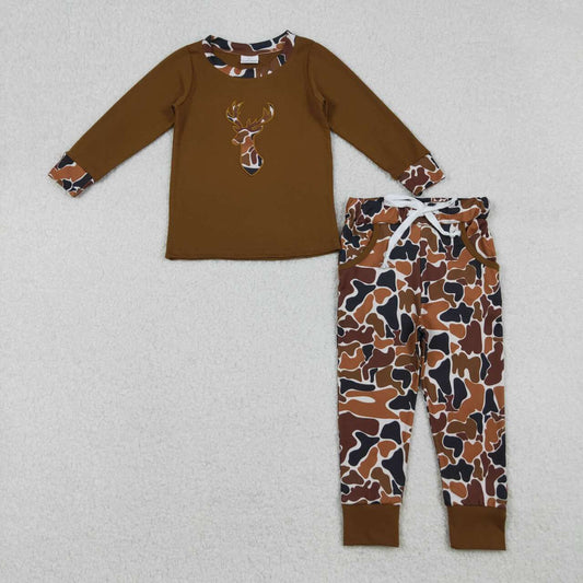 Camo embroidery Deer Boys set BLP1078