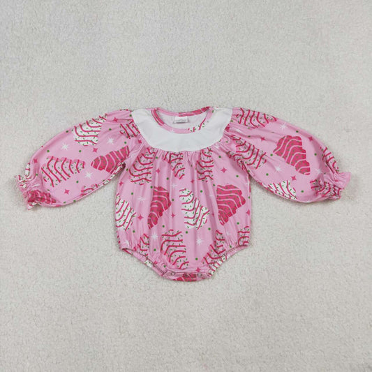 Christmas pink cake baby Romper LR2333