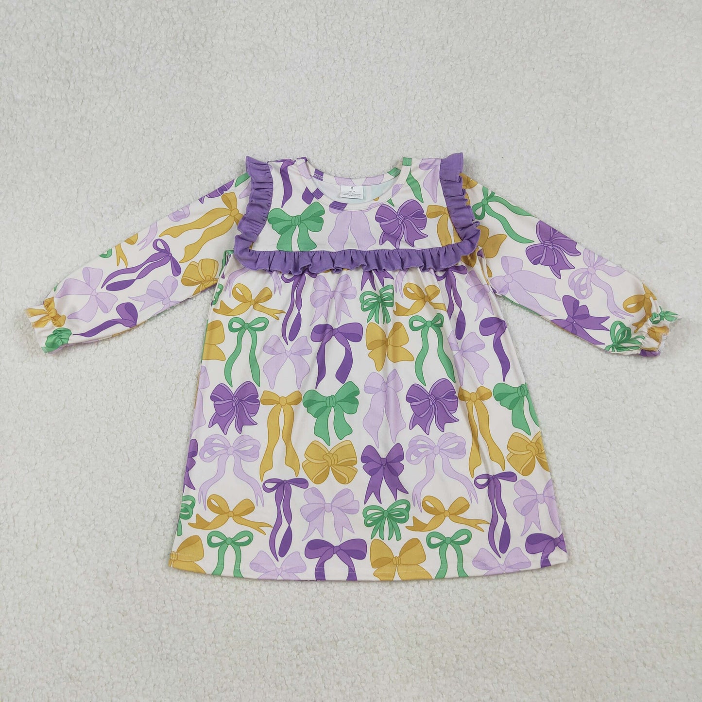 Purple Bow Girls Dress GLD1295