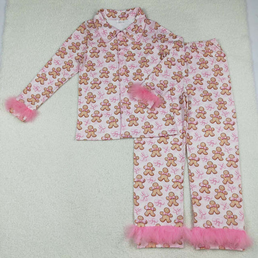 Adult Christmas gingerbread Feather Pajamas GLP2716