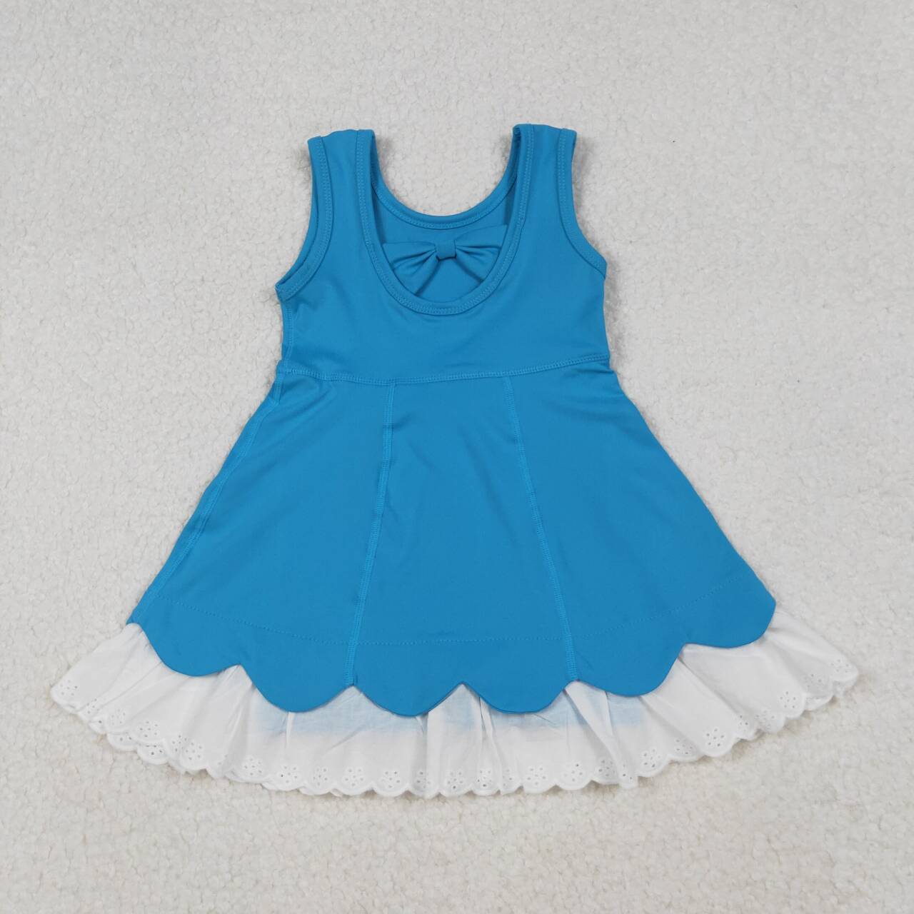 athletic Blue solid Girls Dress GSD2680