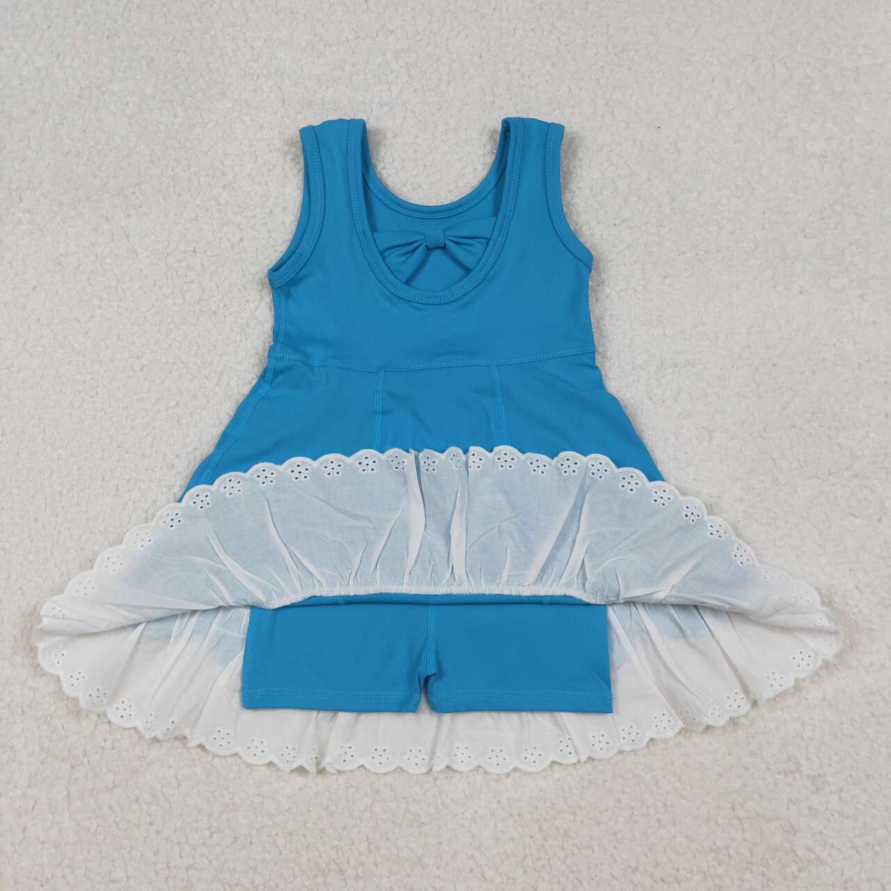 athletic Blue solid Girls Dress GSD2680