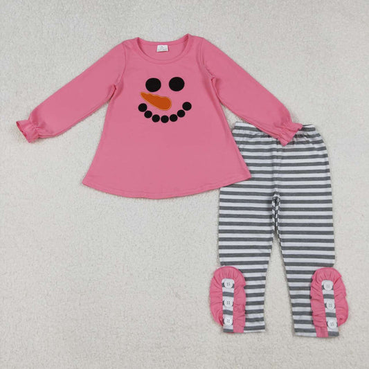 Christmas pink embroidered snowman GLP2728