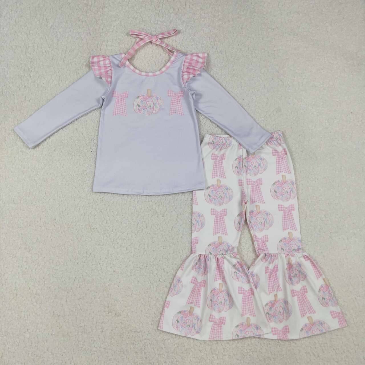 Fall Bow Long Sleeve Girls Set GLP2532