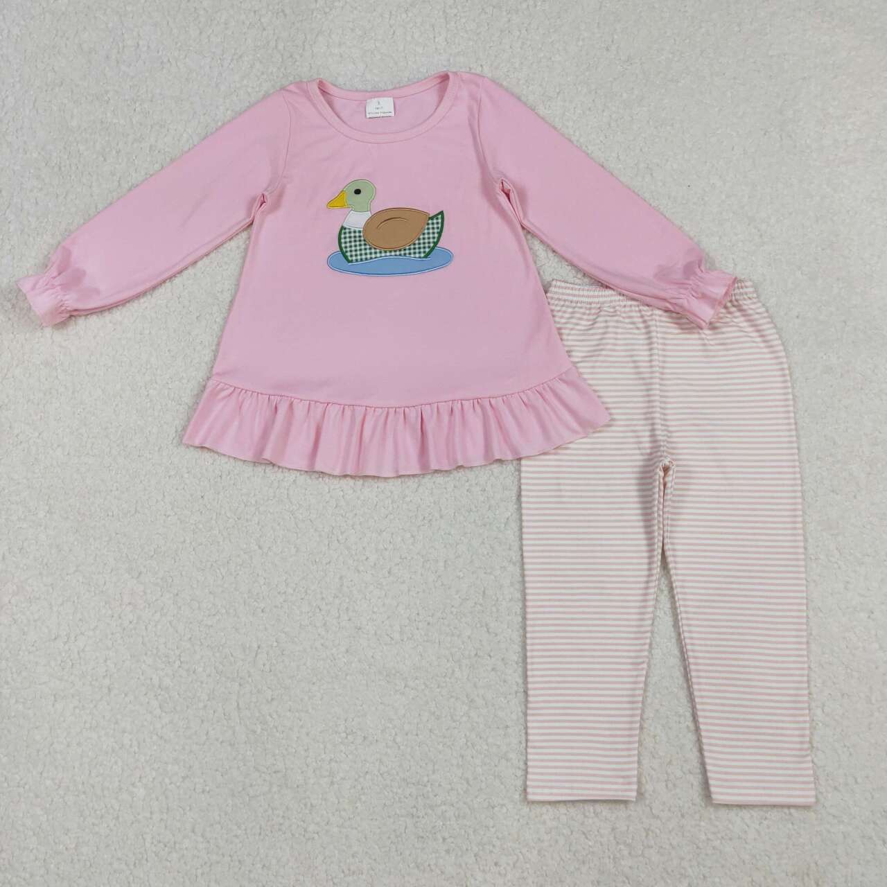 Duck Embroidery Pink Girls Set GLP2698