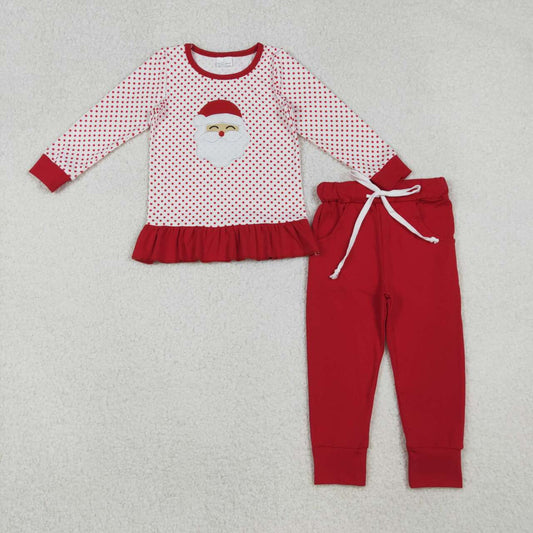 Christmas Embroidered Santa Girls Set GLP2708