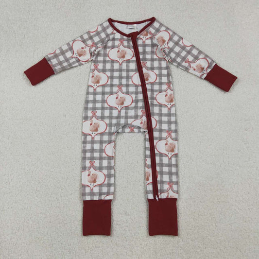 Thanksgiving turkey long sleeve Baby Romper LR2691