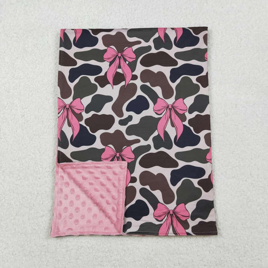 Camo Bow kids Blanket BL0189