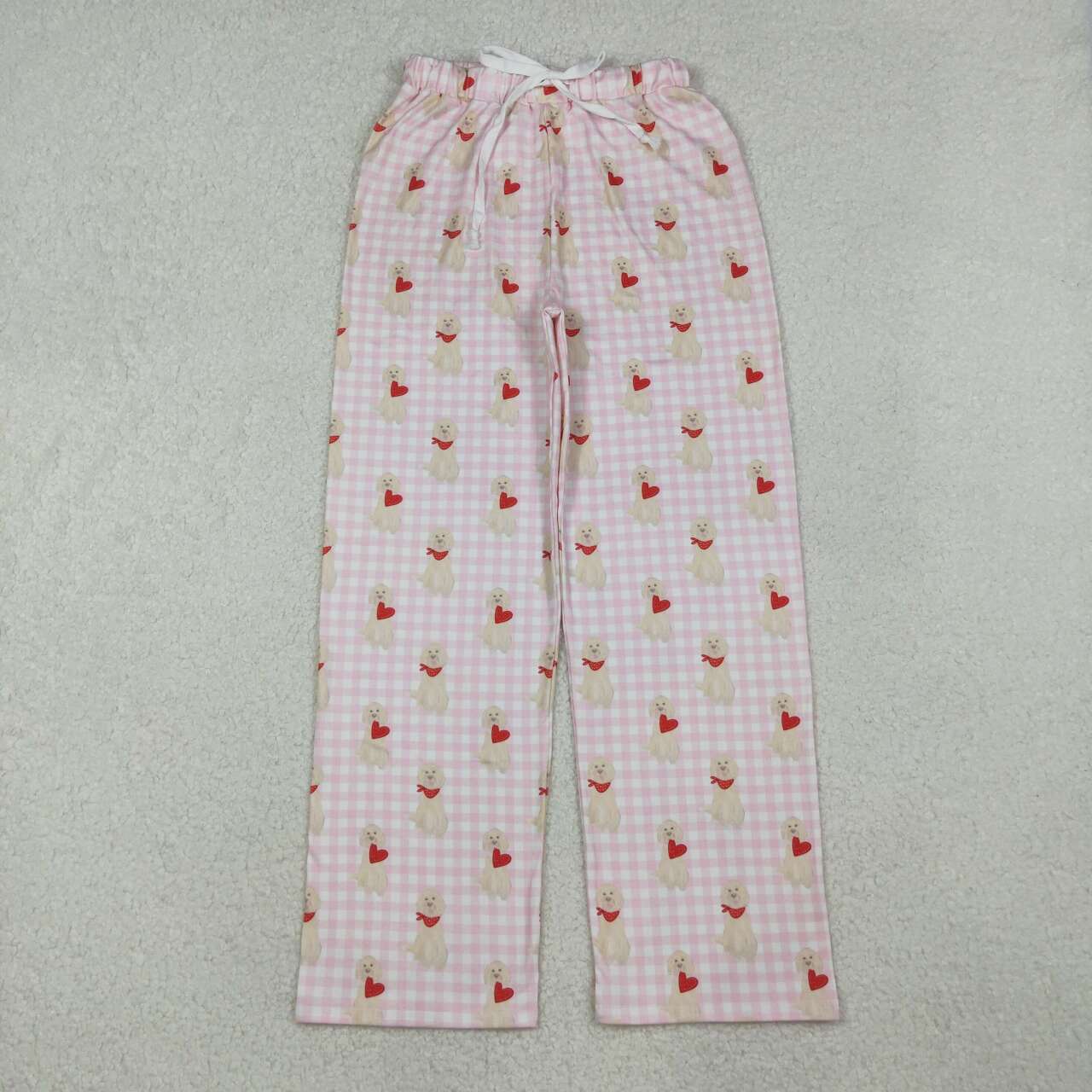 Adult Pink plaid Dog Pants for women P0849