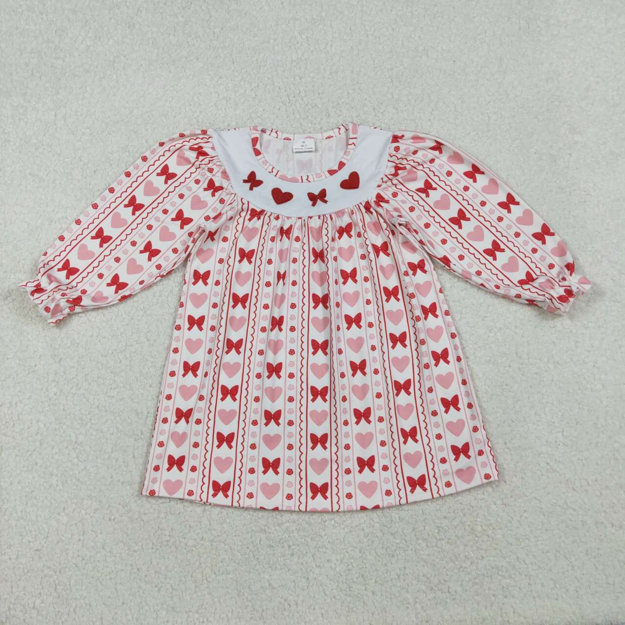 Valentine's Day embroidery heart Girls dress GLD1336