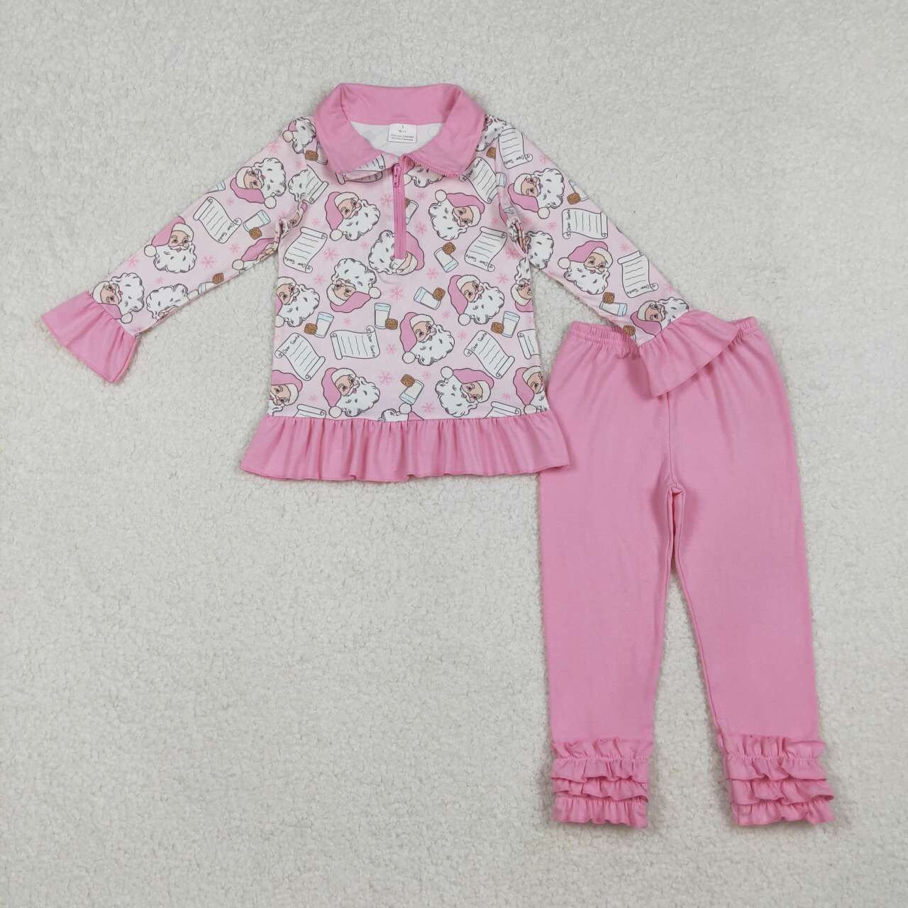 Christmas pink Santa Cartoon Kids Set GLP2750