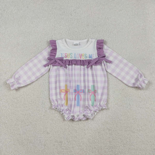 Love me cross long sleeve Baby Romper LR2740