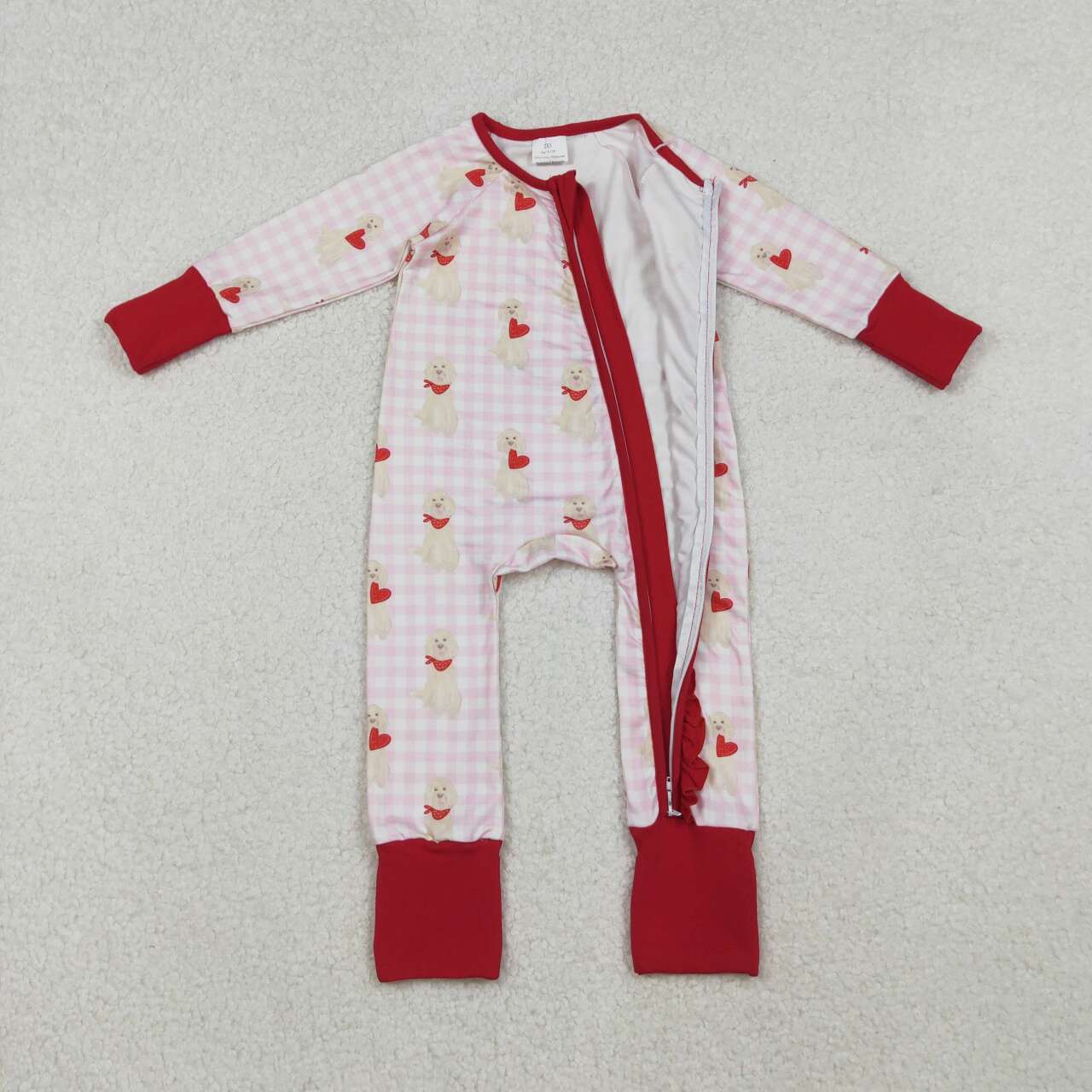 Valentine's Day Hearts long sleeve Baby Romper LR2681