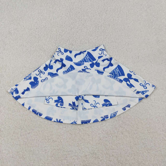 Football Blue Athletic Girls Skort GLK0138