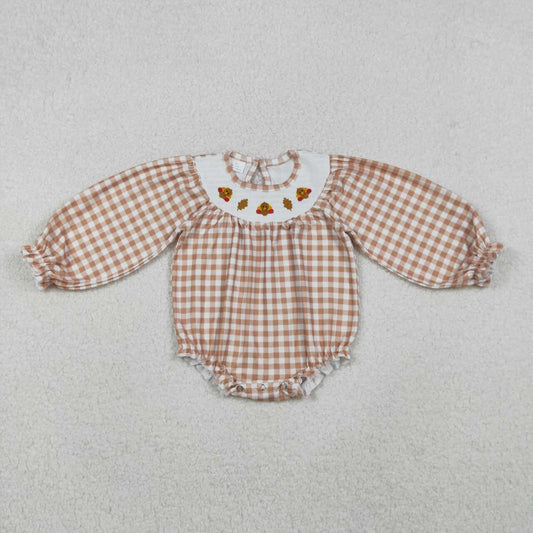 Thanksgiving Smock turkey baby romper LR2205