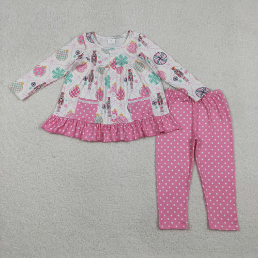 Christmas Pink snowflakes Girls Set GLP2932