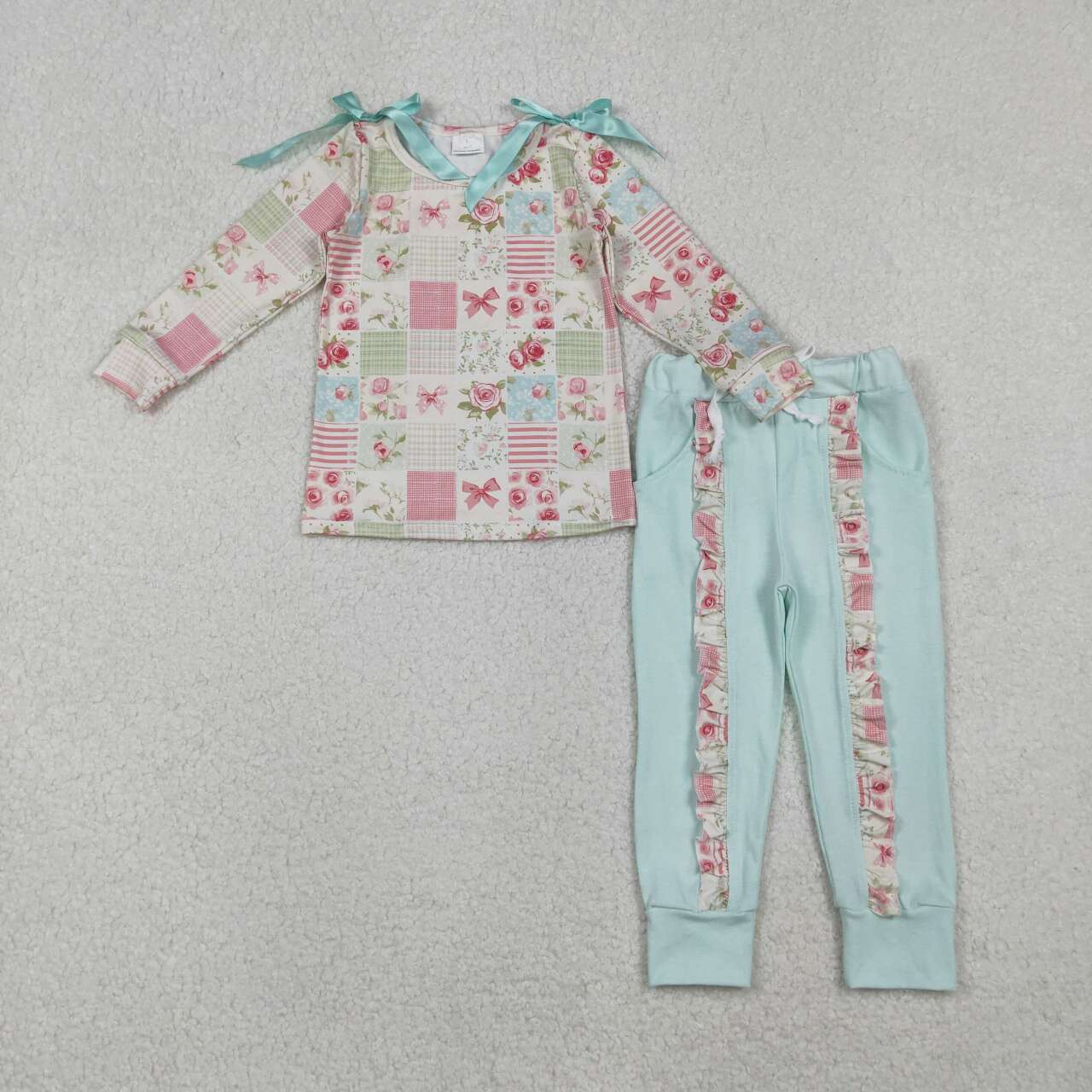Fall floral Bow Girls Set GLP2551