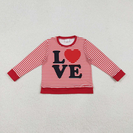Valentine's Day Love Red Stripe long sleeve Shirt GT1235