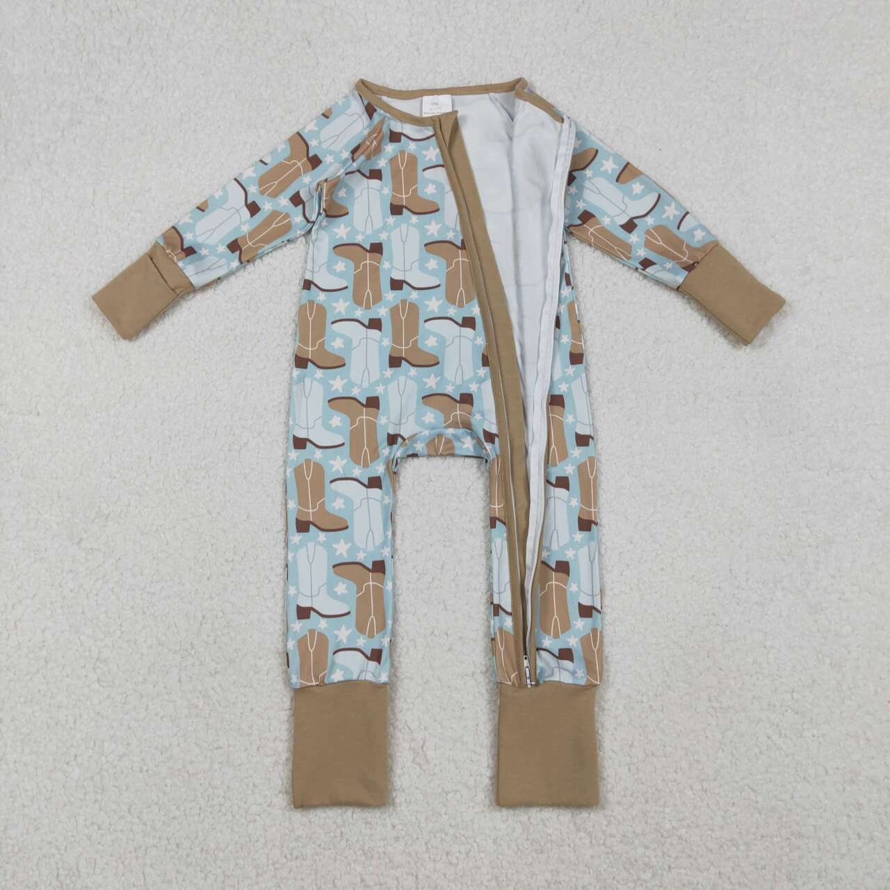 western Boot long sleeve Baby Romper LR2734