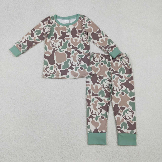 Camo Deer long sleeve kids pajamas BLP1232