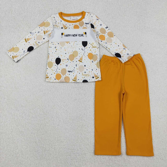 Happy new years embroidered Boy Set BLP1299
