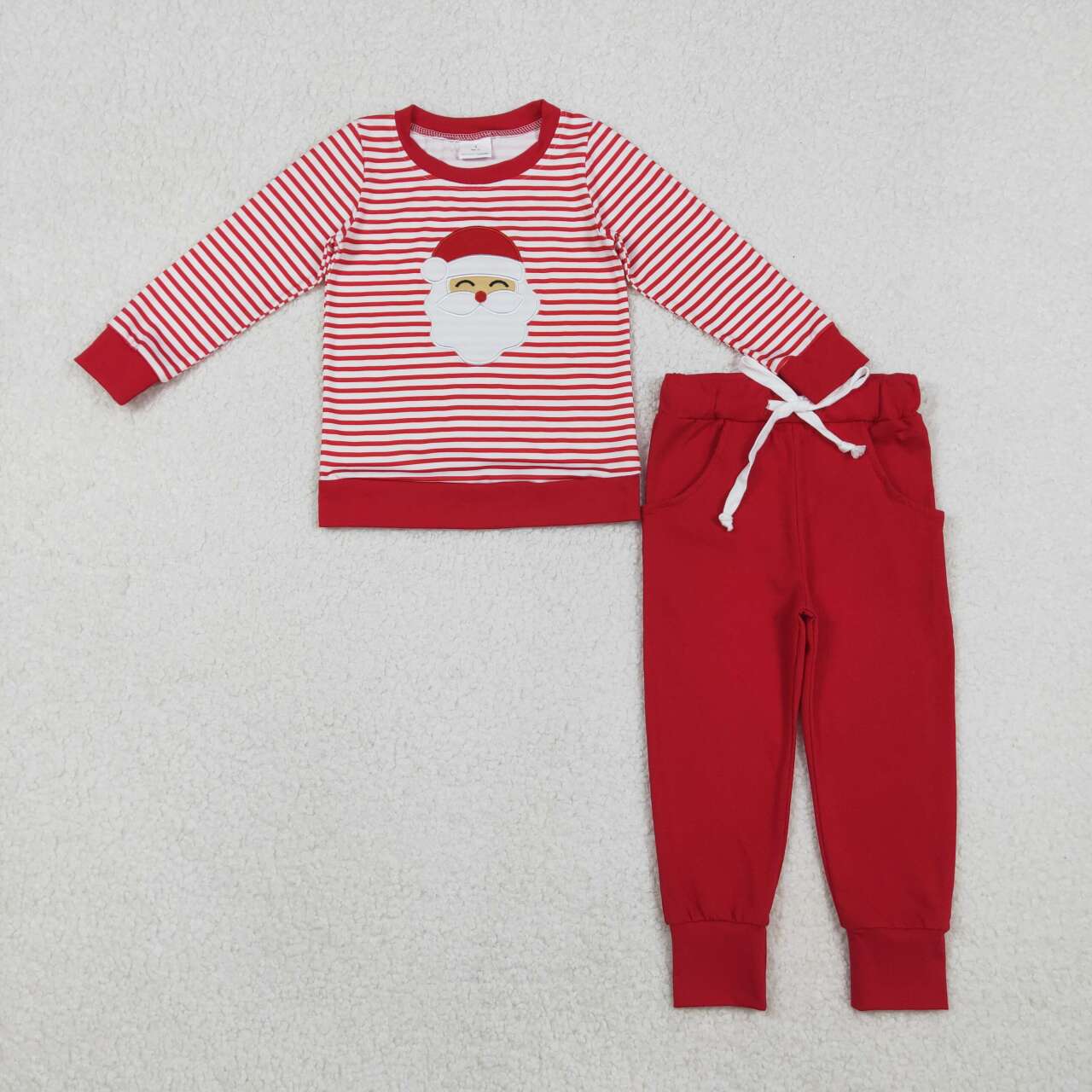 Christmas Embroidered Santa Boy Set BLP1223